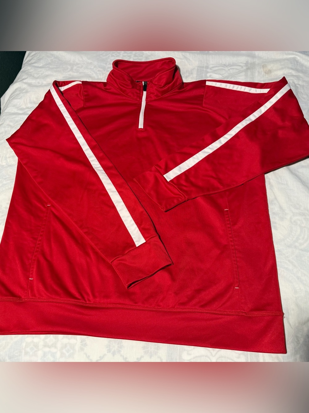Holloway Red Jacket with White Zip Detail size L